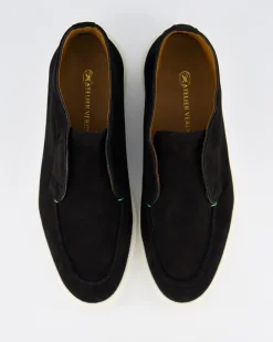 Heren Enzo Nubuck Mid Loafer Zwart