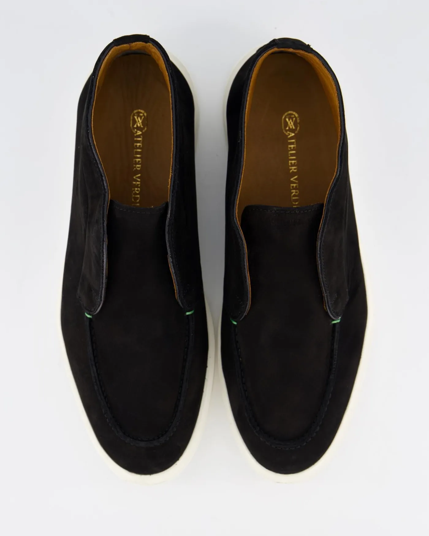 Heren Enzo Nubuck Mid Loafer Zwart