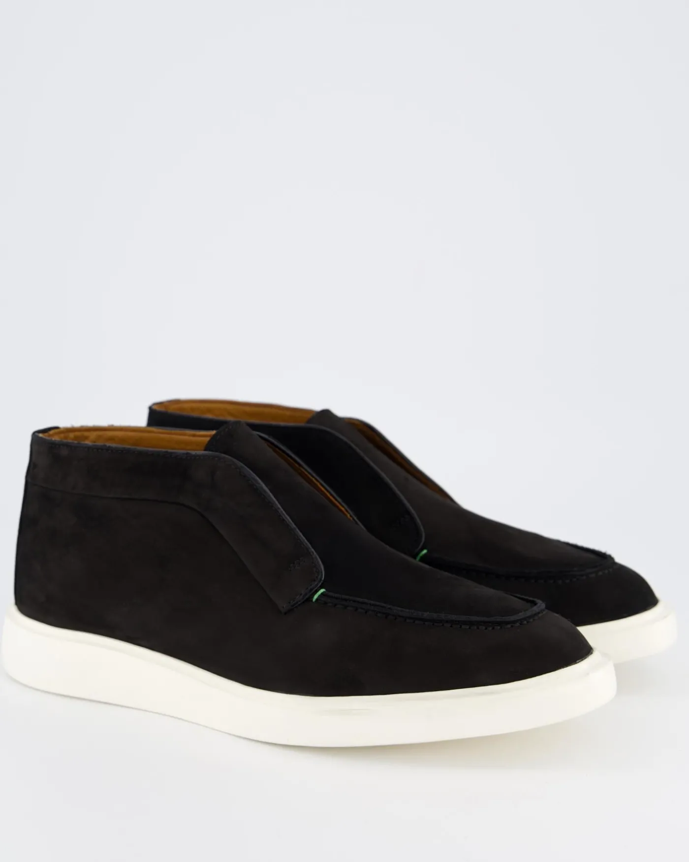 Heren Enzo Nubuck Mid Loafer Zwart