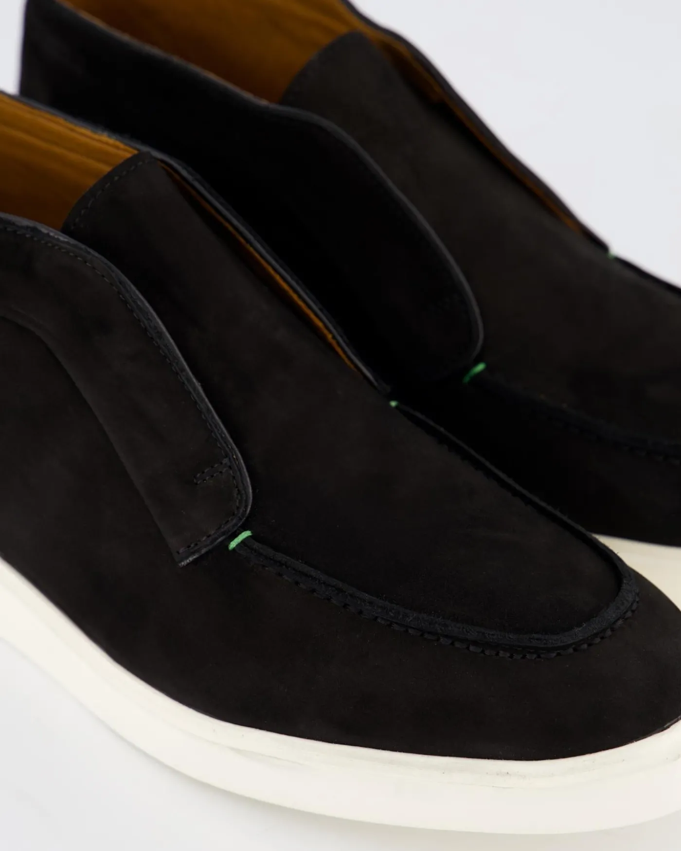 Heren Enzo Nubuck Mid Loafer Zwart