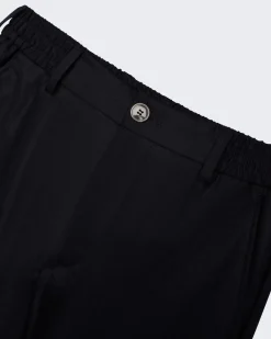 Heren Flannel Stretch Tapered Blauw