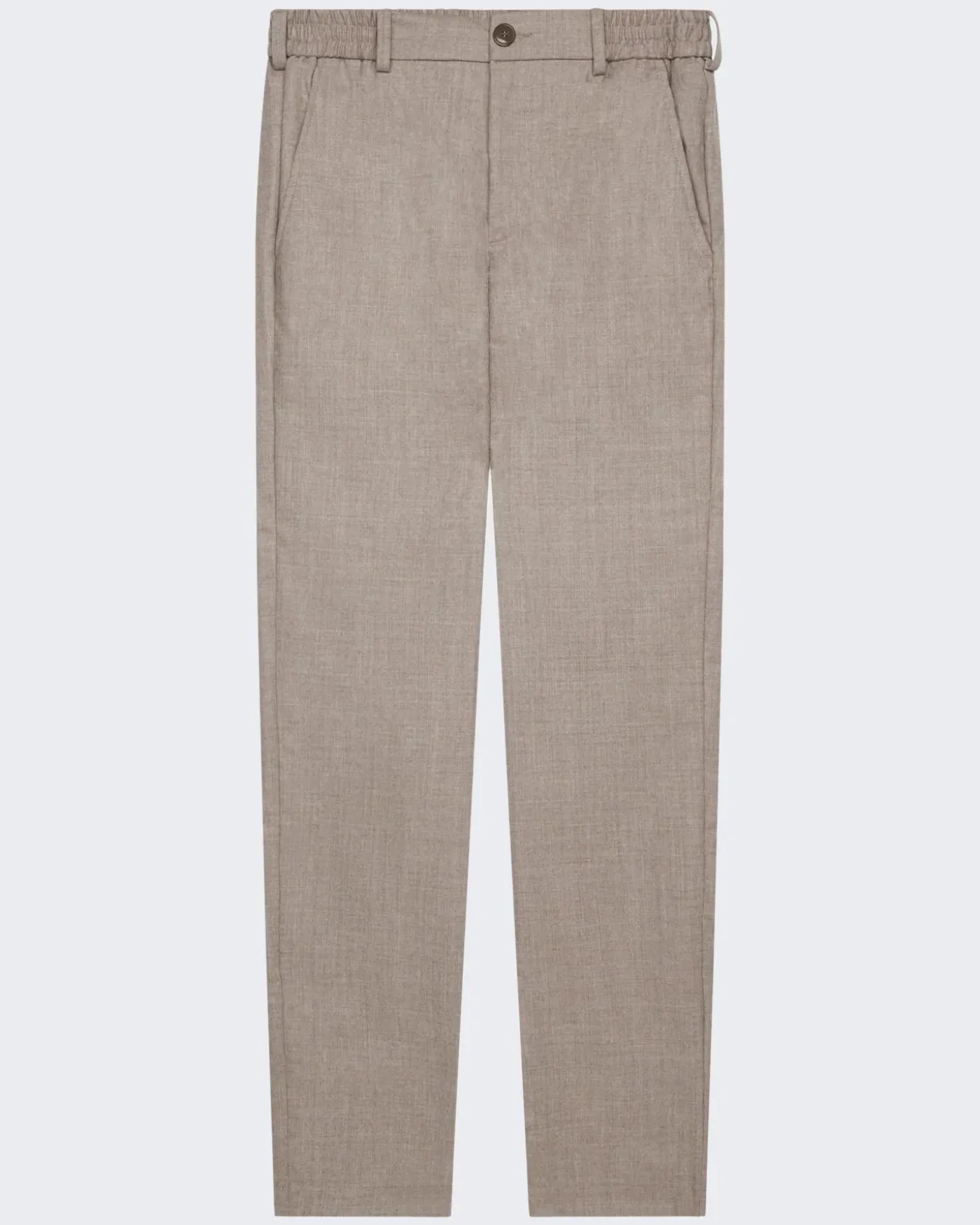 Heren Flannel Stretch Tapered Beige