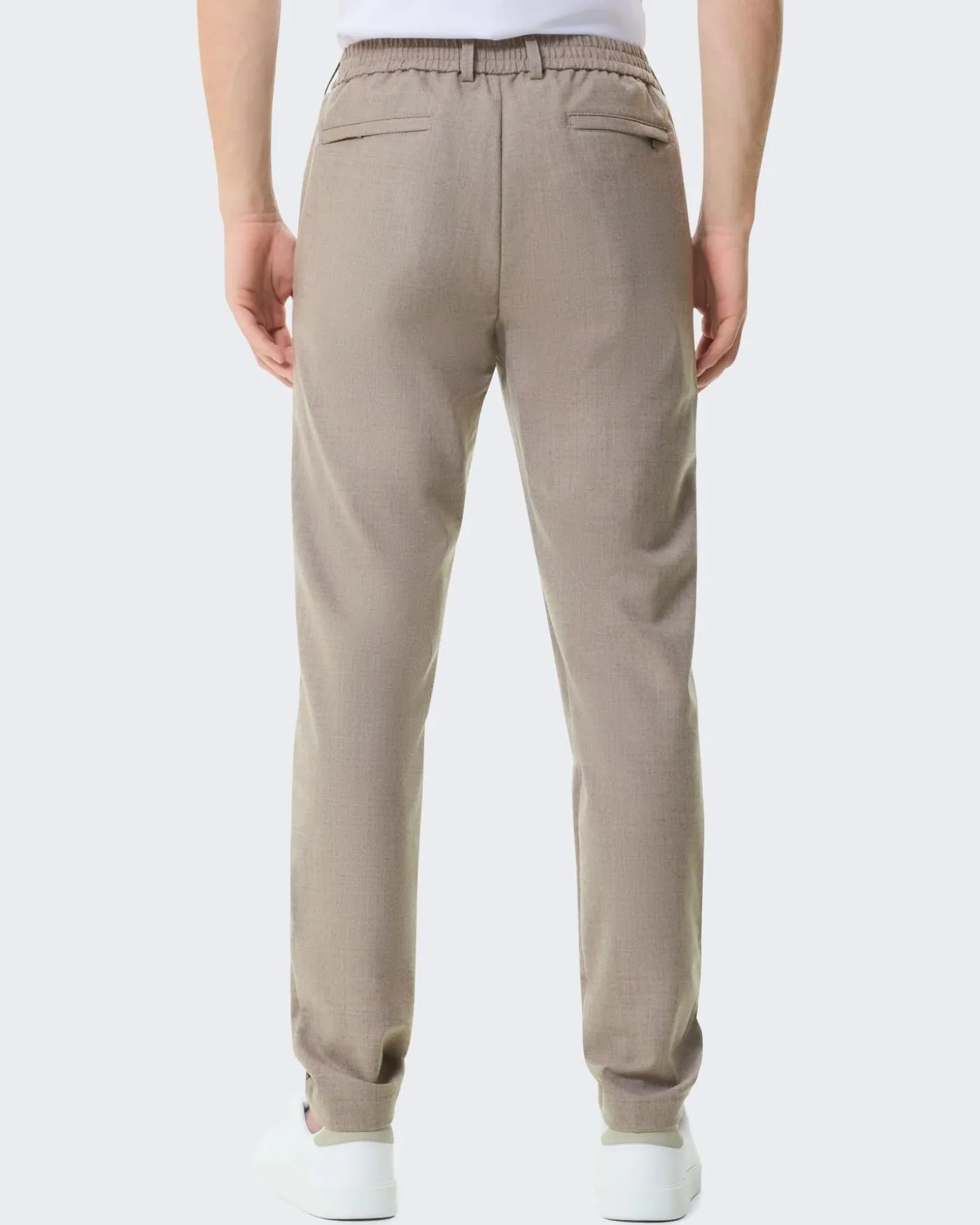 Heren Flannel Stretch Tapered Beige