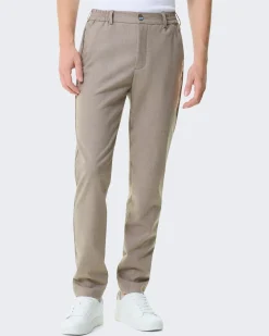 Heren Flannel Stretch Tapered Beige