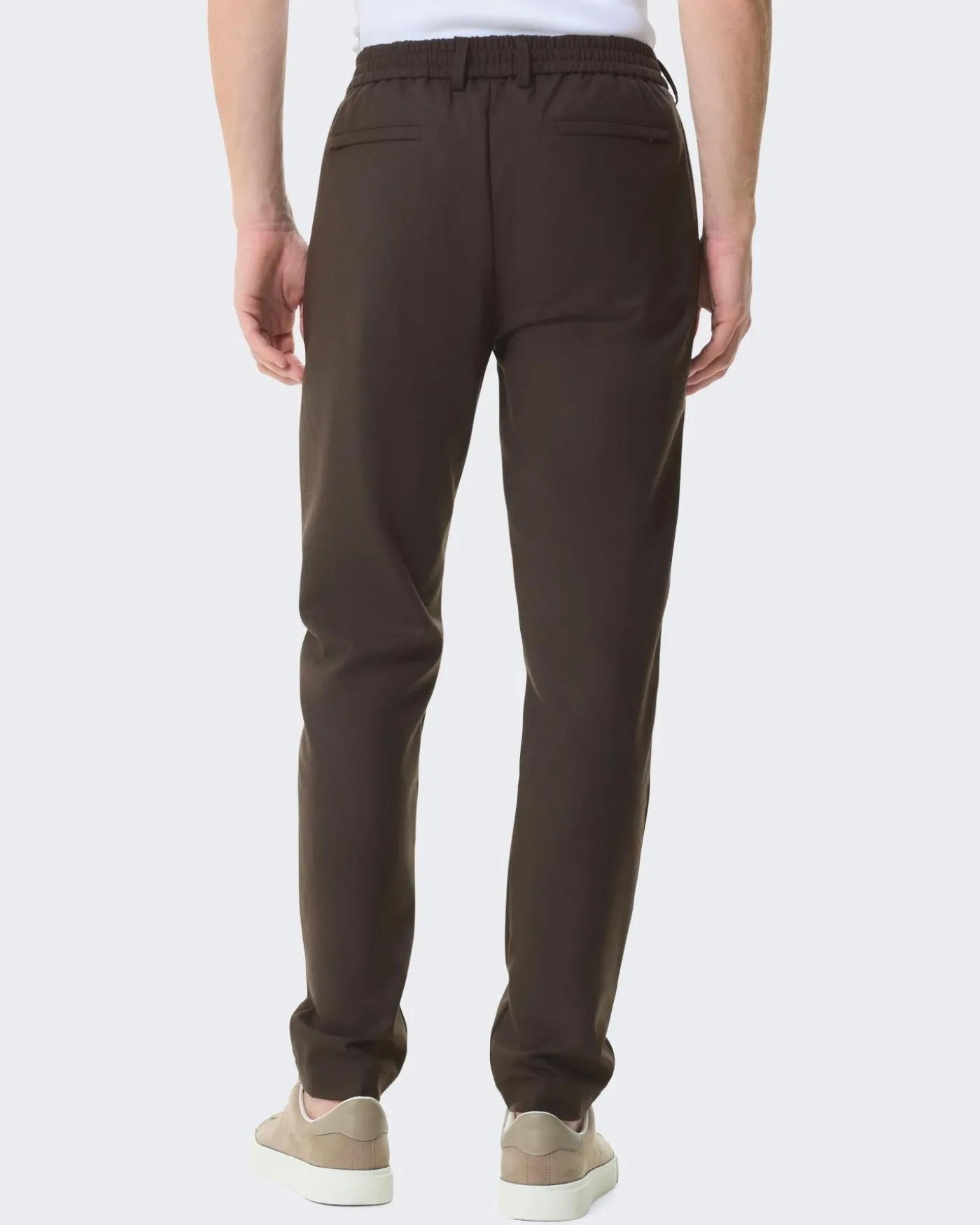 Heren Flannel Stretch Tapered Bruin