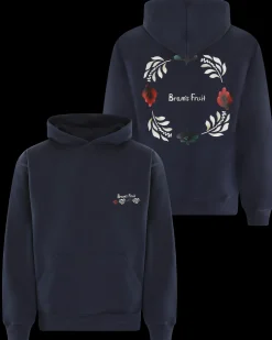 Heren Flora Hoodie Blauw