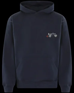 Heren Flora Hoodie Blauw