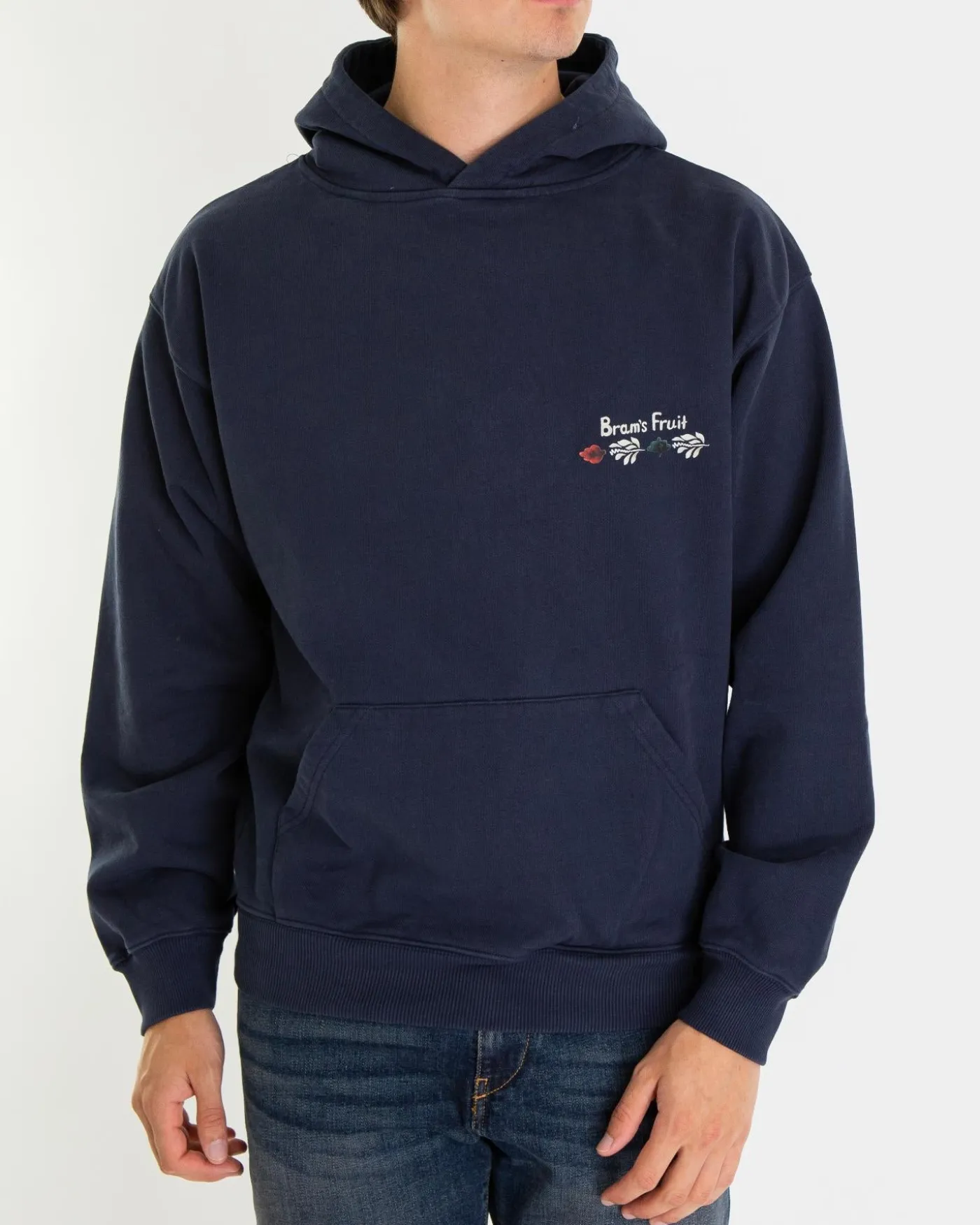 Heren Flora Hoodie Blauw