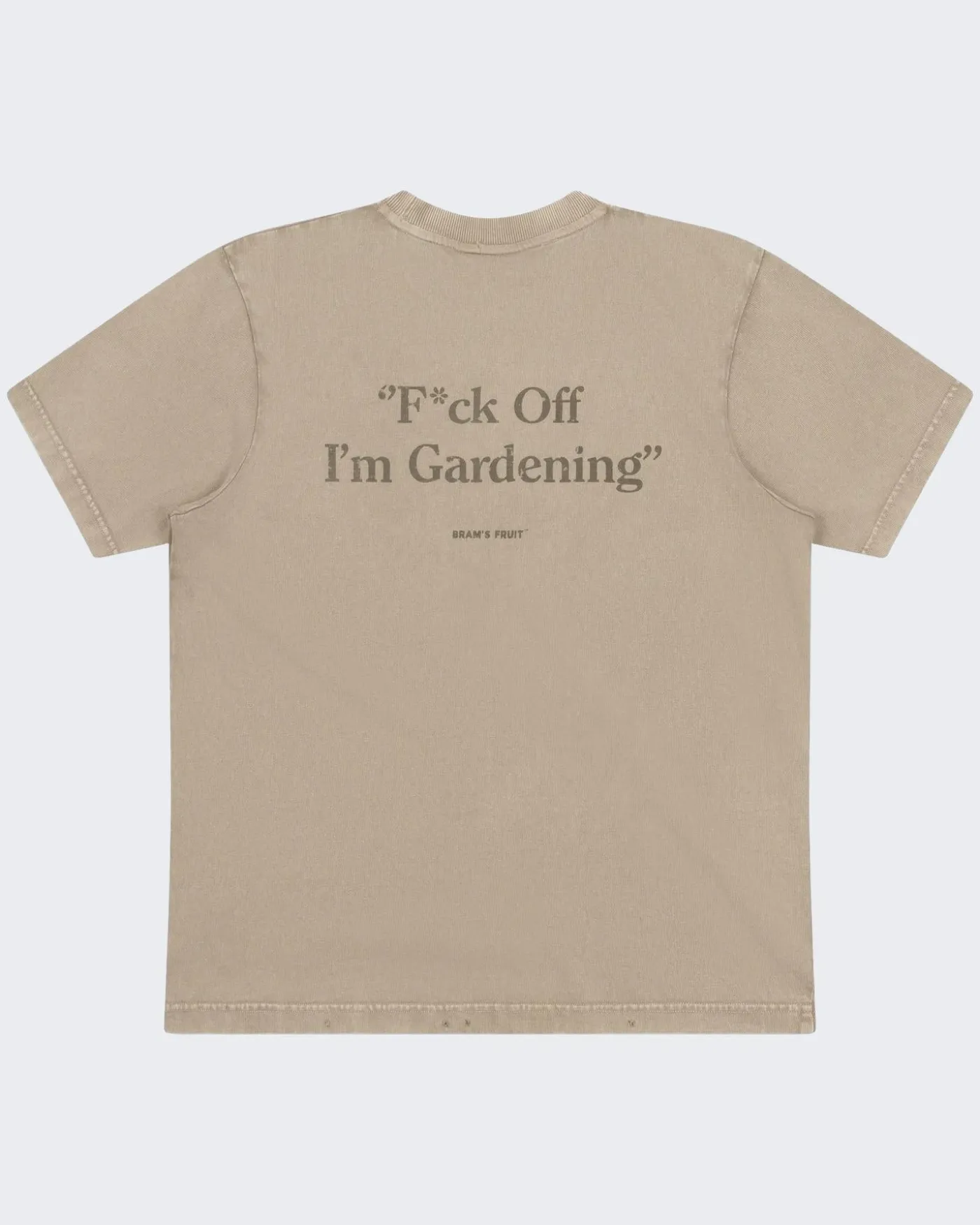 Heren Fuck Off T-shirt Beige