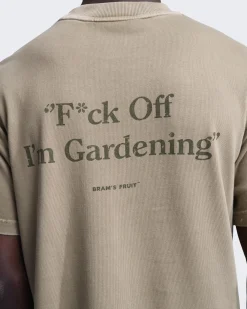 Heren Fuck Off T-shirt Beige