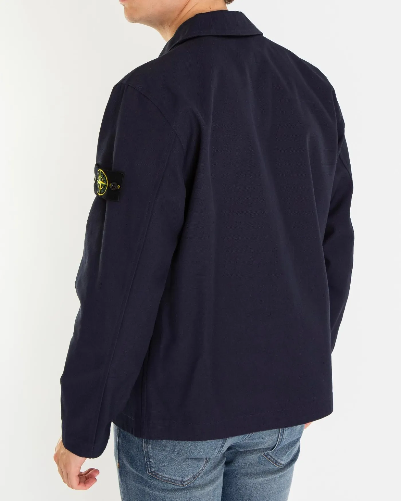 Heren Full Zip overshirt Blauw