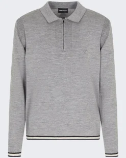 Heren Half Zip Pullover Grijs
