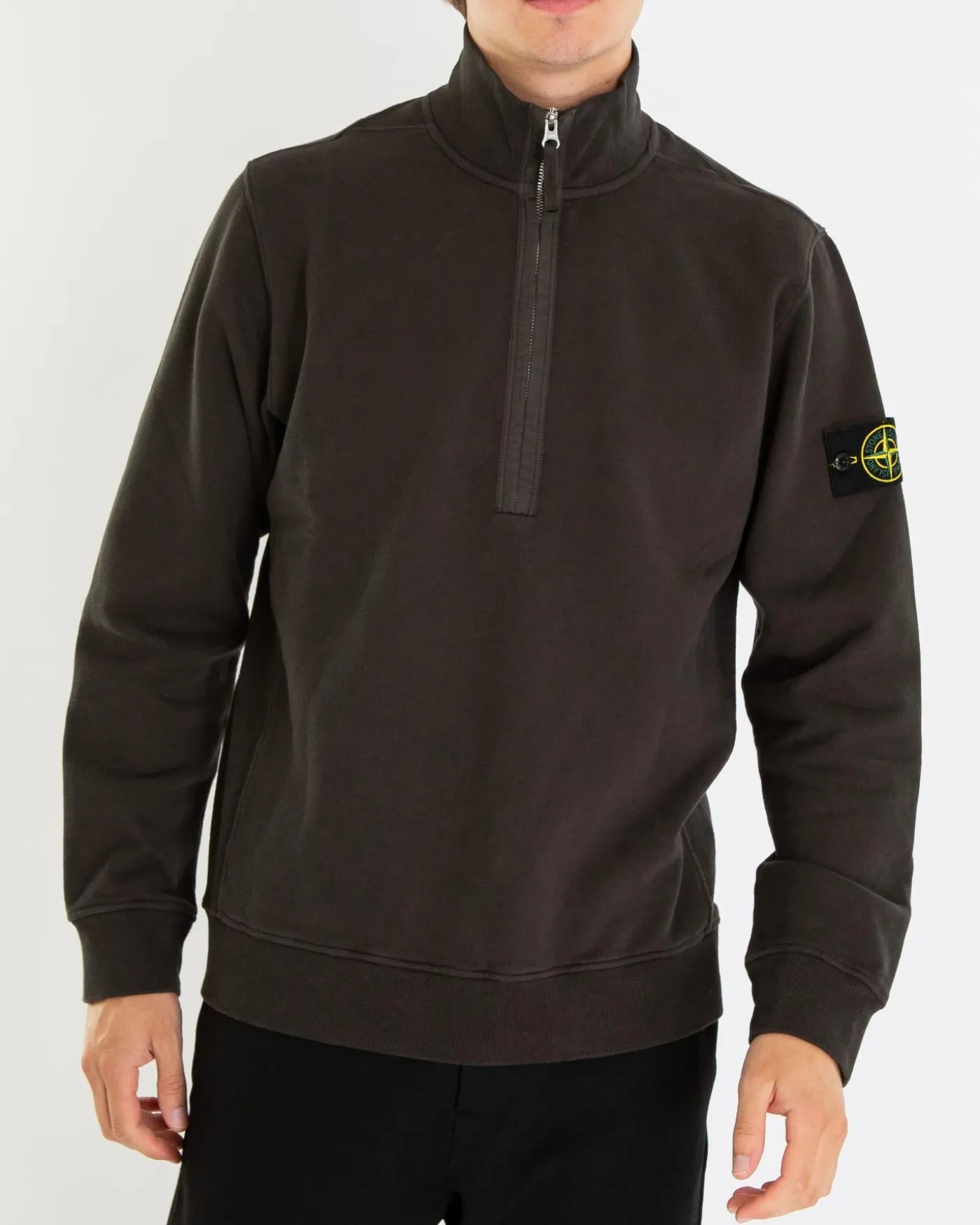 Heren Half Zip Sweater Grijs