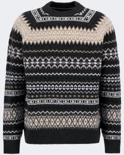 Heren Hase Fair Isle Sweater Groen
