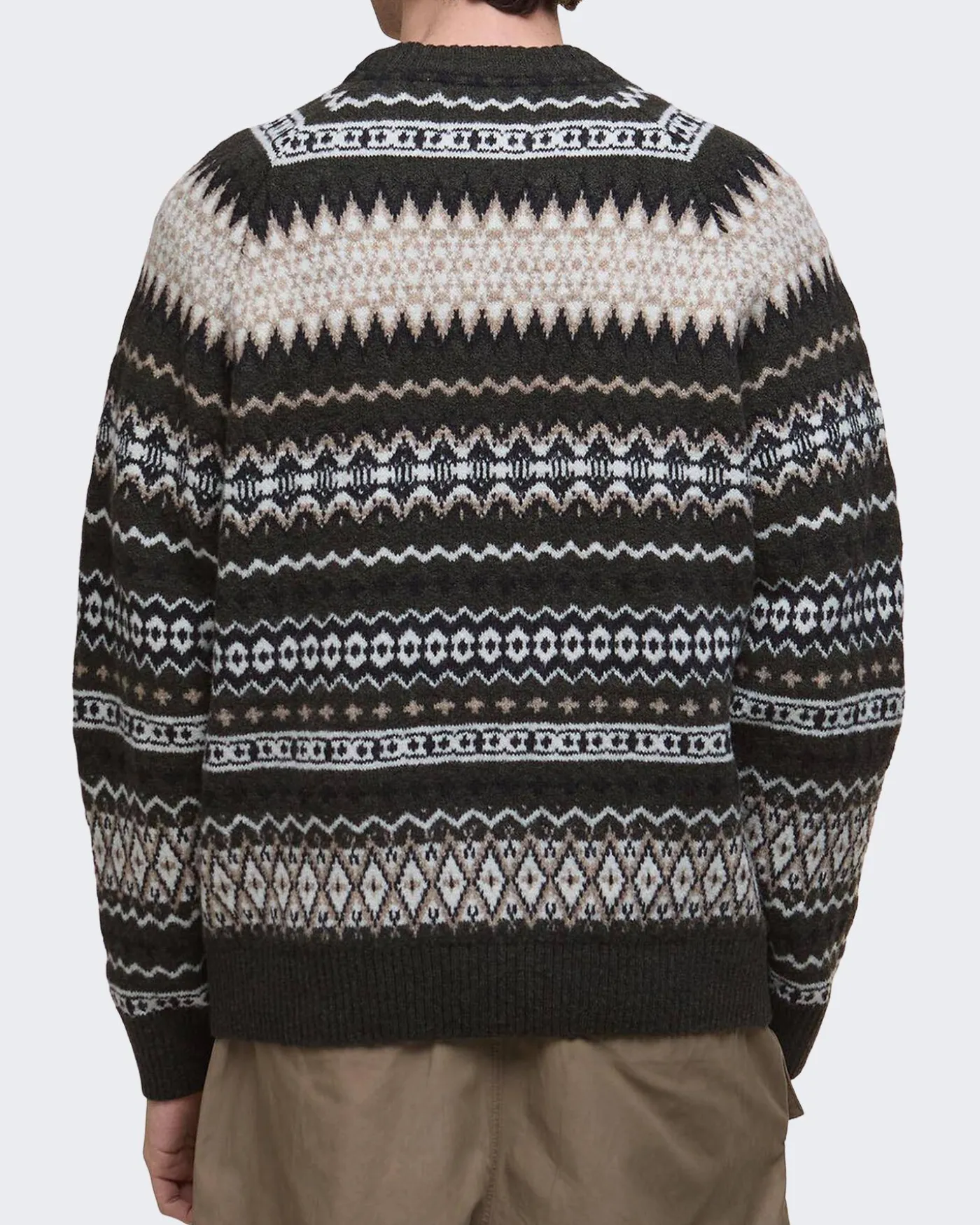 Heren Hase Fair Isle Sweater Groen