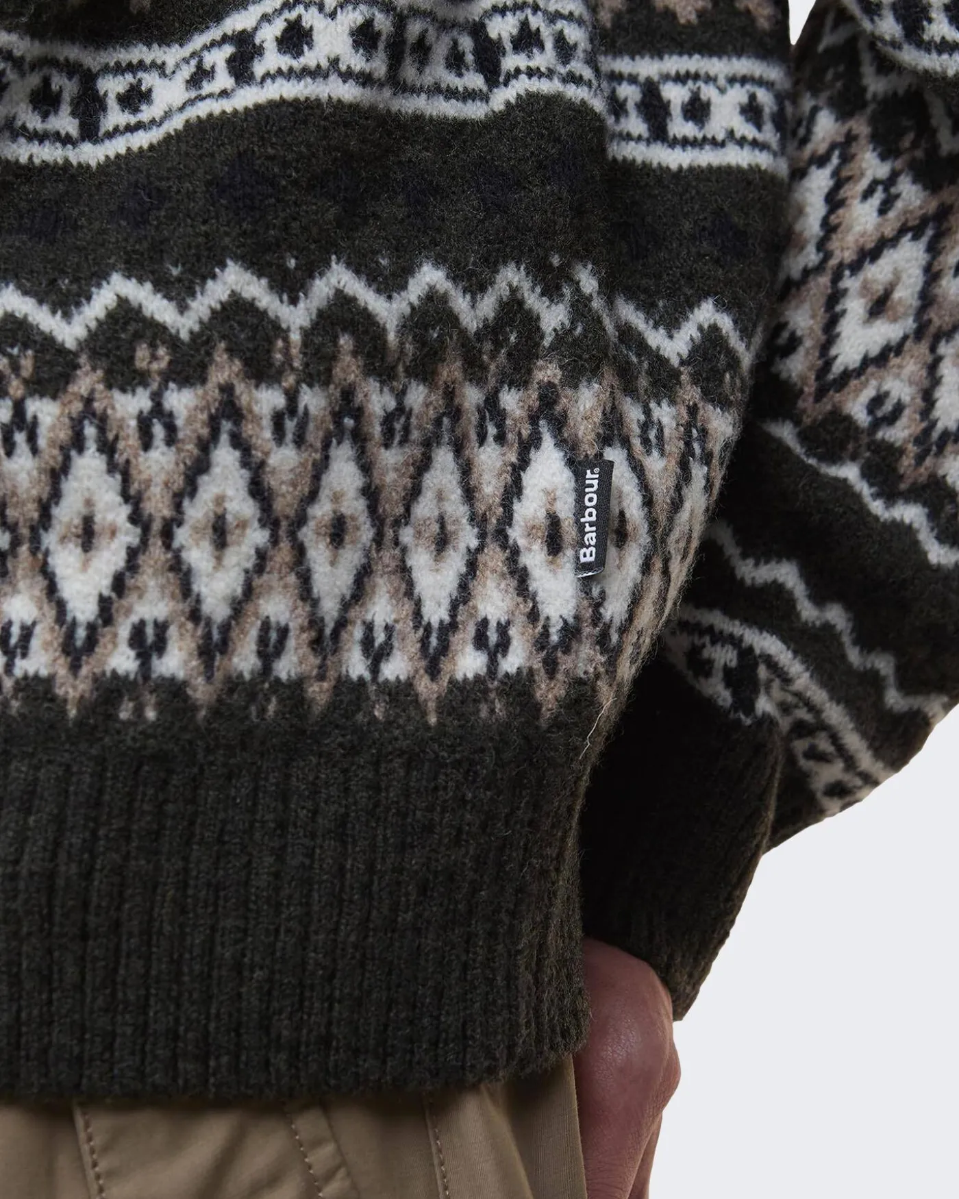 Heren Hase Fair Isle Sweater Groen