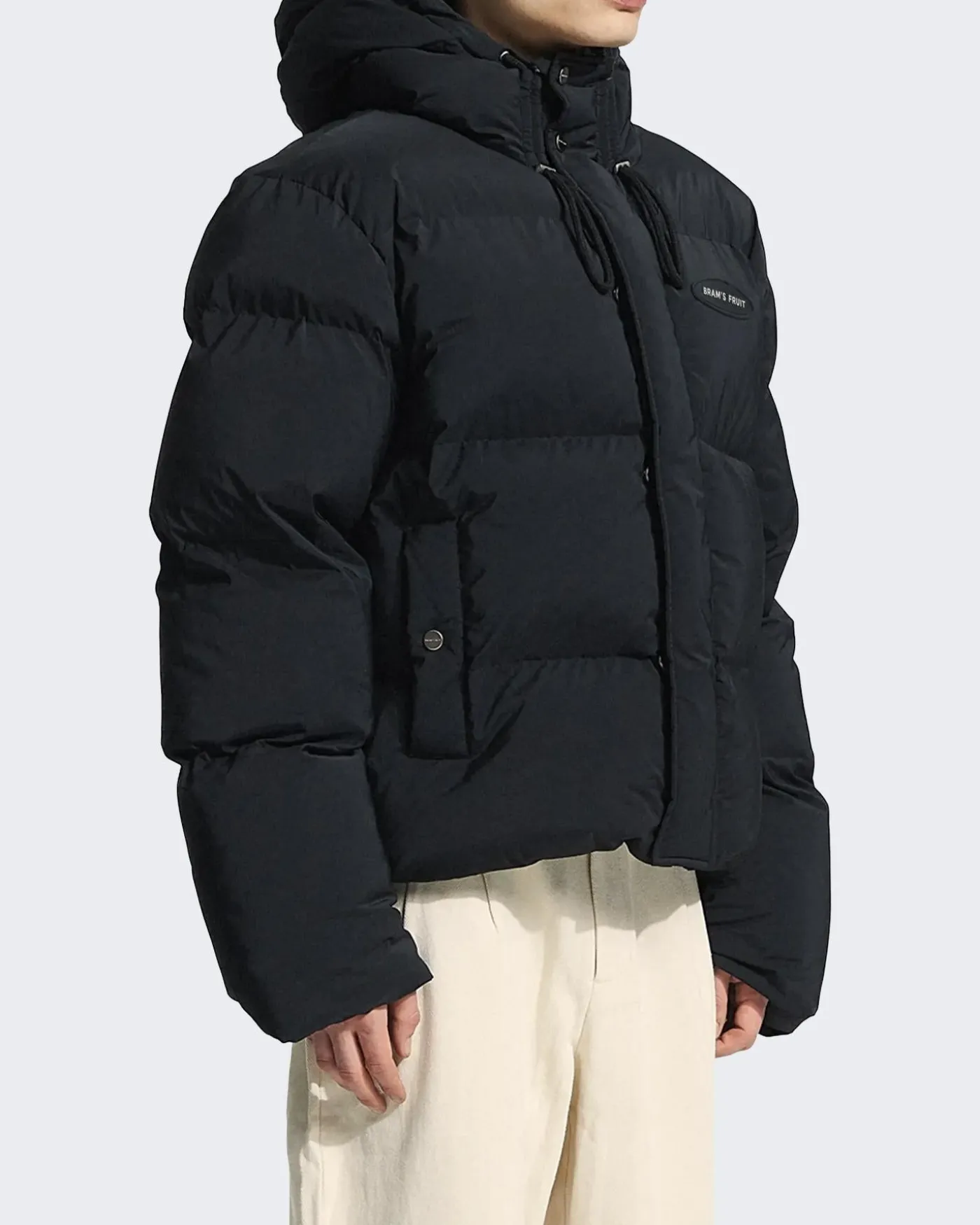Heren Hooded Puffer Jacket Zwart