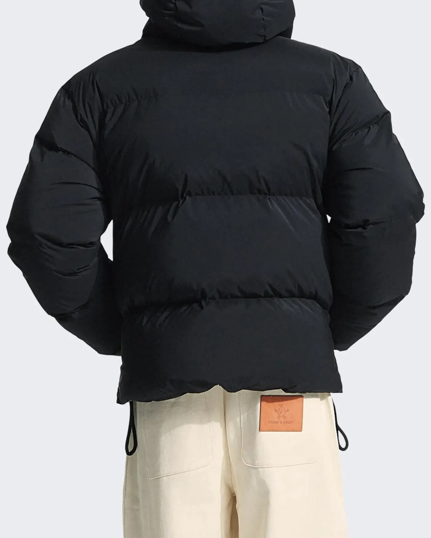 Heren Hooded Puffer Jacket Zwart