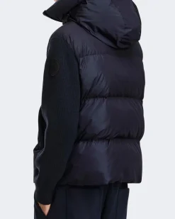 Heren Hybridge Grove Knit Hood Blauw