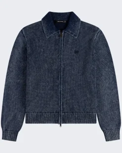Heren Indigo Knit Cardigan