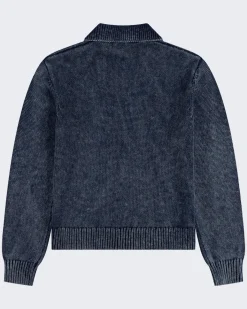 Heren Indigo Knit Cardigan