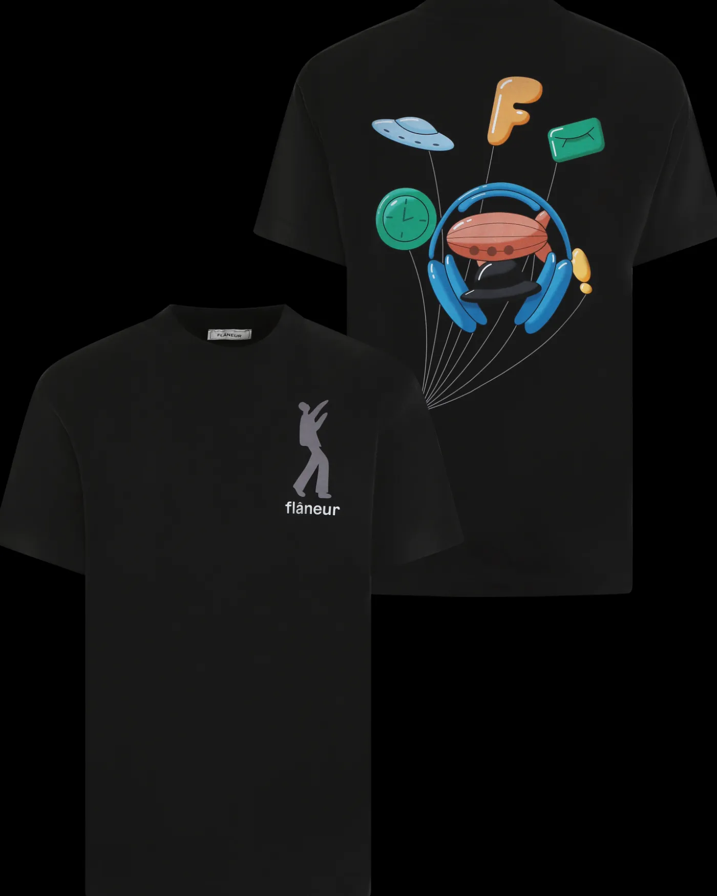 Heren Inflatables T-Shirt Zwart