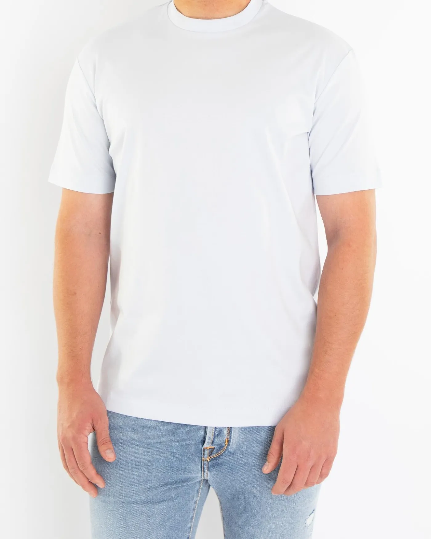 Heren Interlock Supima T-Shirt Blauw