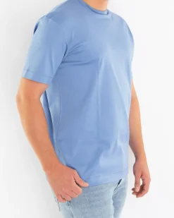 Heren Interlock Supima T-Shirt Blauw