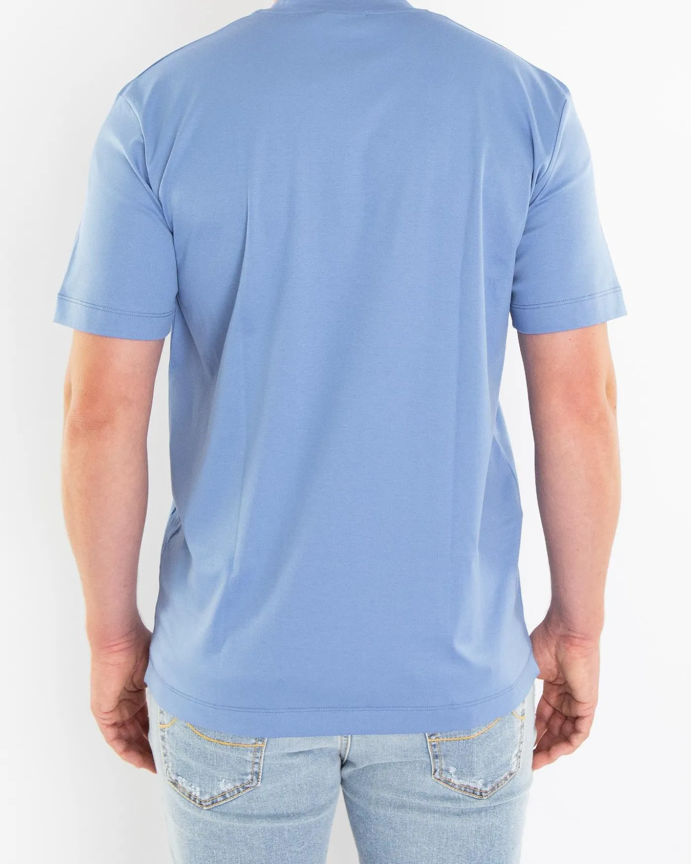 Heren Interlock Supima T-Shirt Blauw