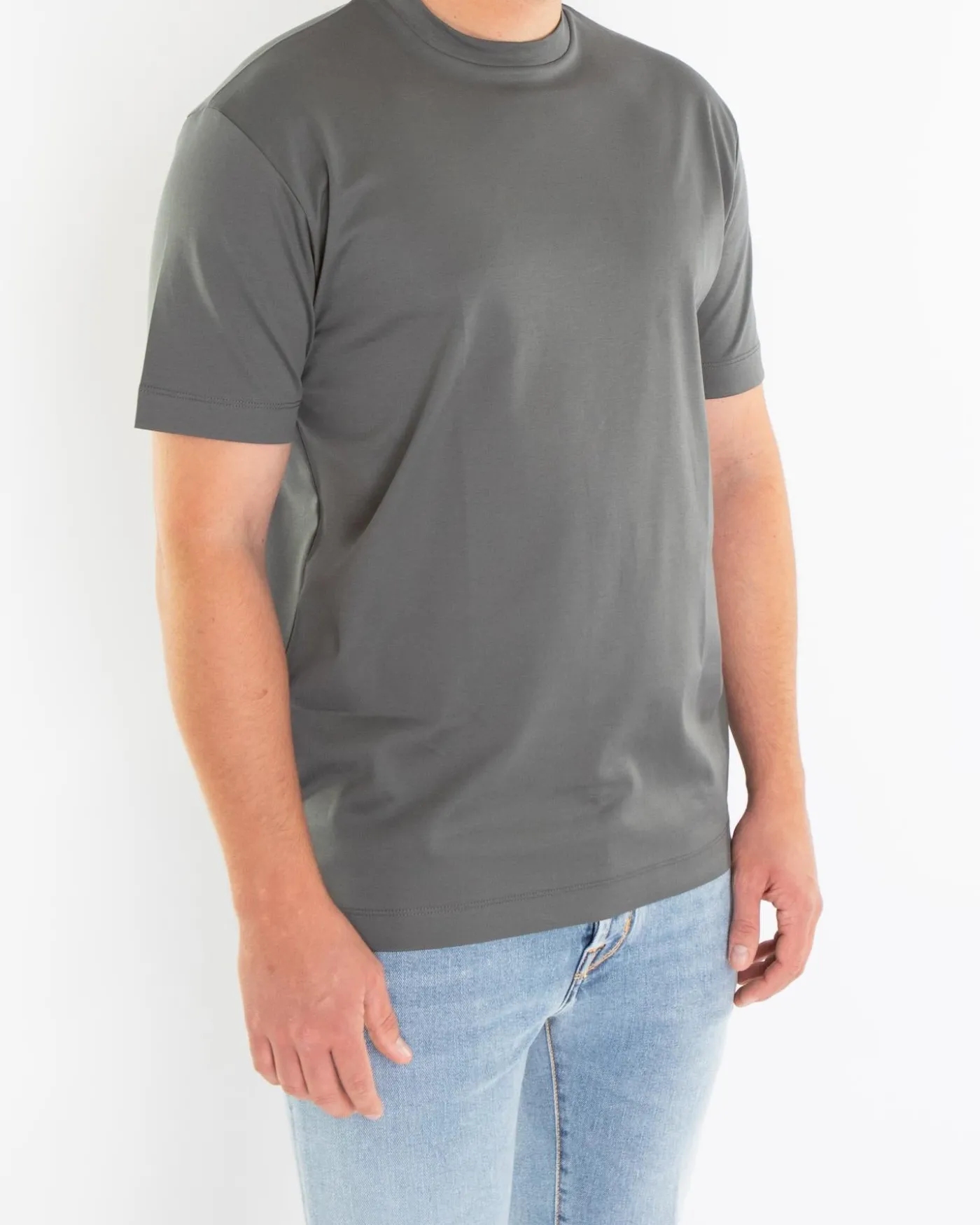 Heren Interlock Supima T-Shirt Grijs