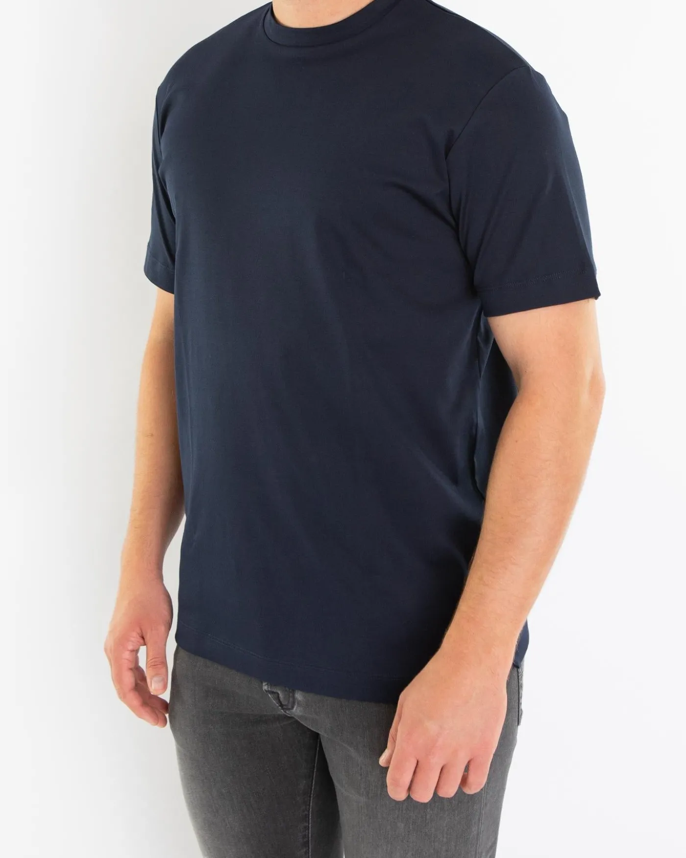 Heren Interlock Supima T-Shirt Blauw
