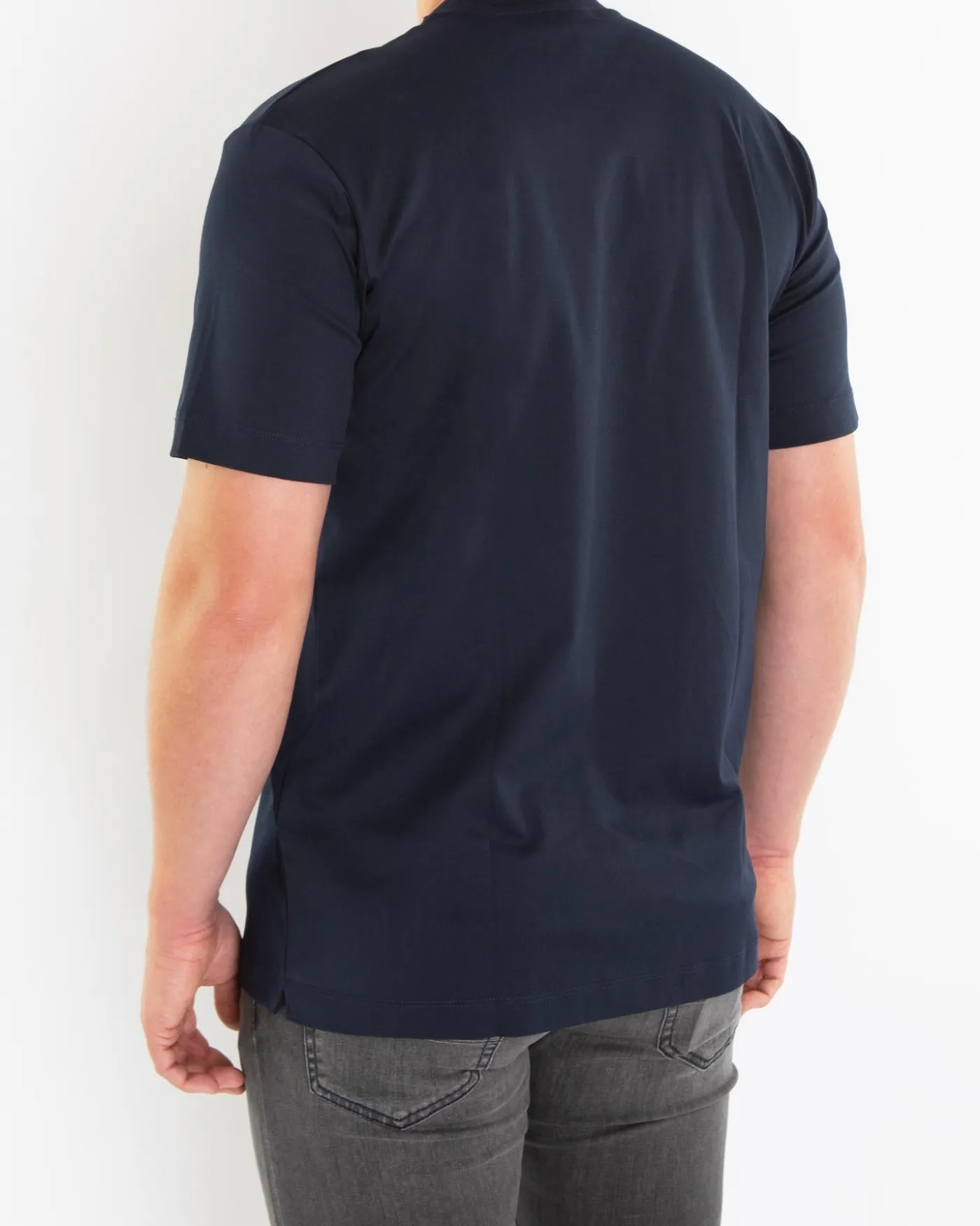 Heren Interlock Supima T-Shirt Blauw