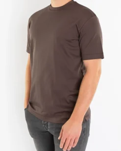 Heren Interlock Supima T-Shirt Bruin