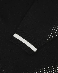 Heren Knit Shirt Rugby Zwart