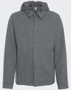 Heren Knitted Wool Shirt Jack Grijs