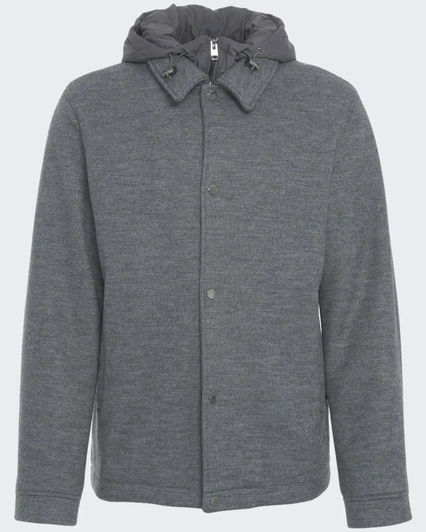 Heren Knitted Wool Shirt Jack Grijs
