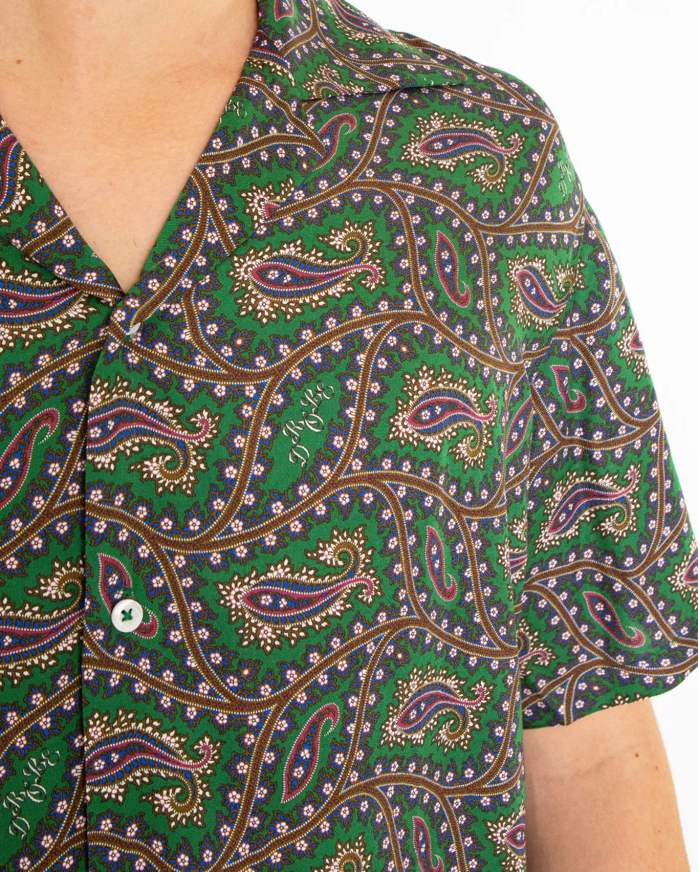 Heren La Chemise Paisley Shirt Groen
