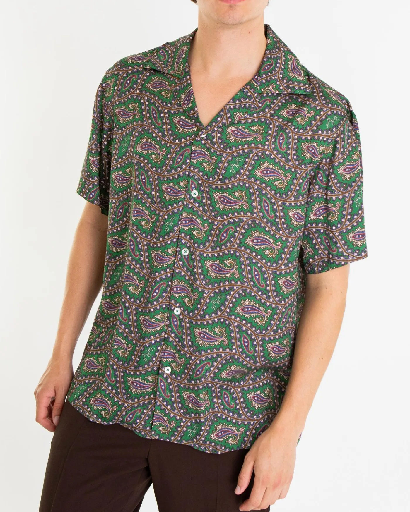 Heren La Chemise Paisley Shirt Groen