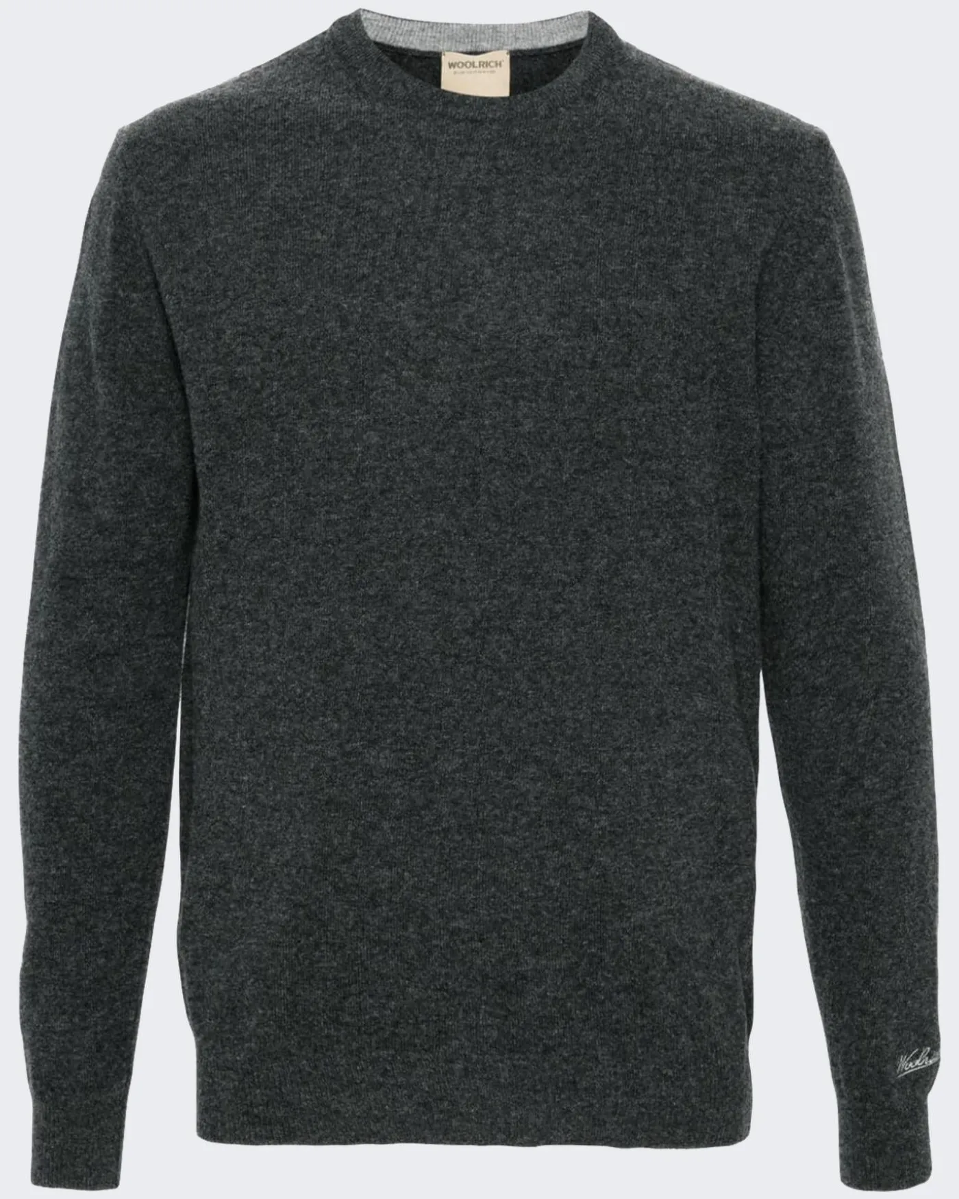 Heren Lambswool Crewneck Grijs