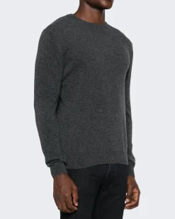 Heren Lambswool Crewneck Grijs