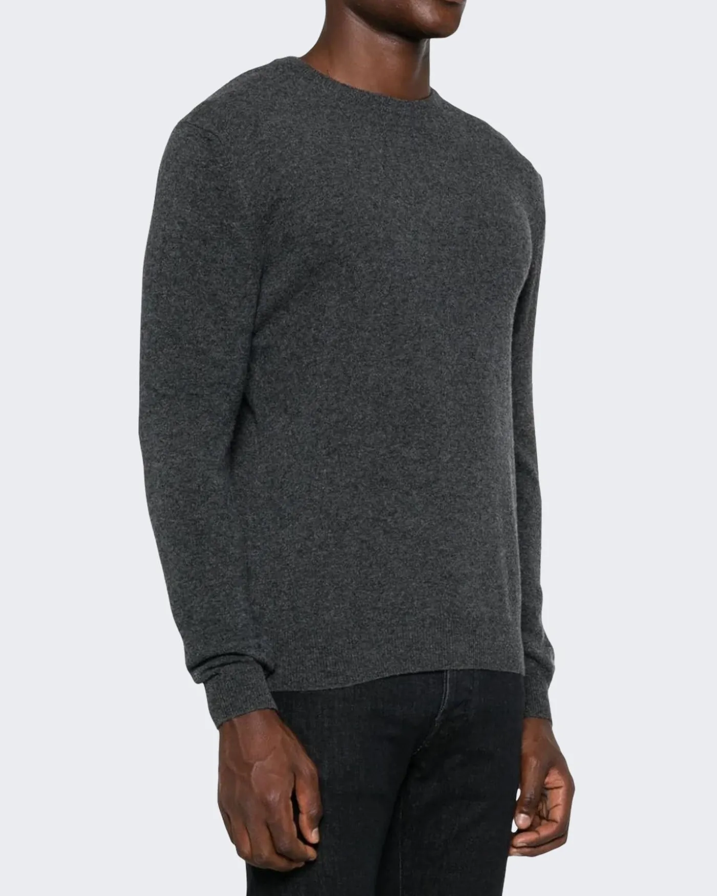 Heren Lambswool Crewneck Grijs