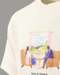 Heren Le T-Shirt Voyage Wit