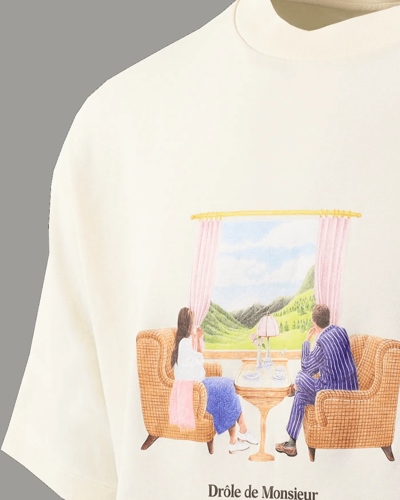 Heren Le T-Shirt Voyage Wit