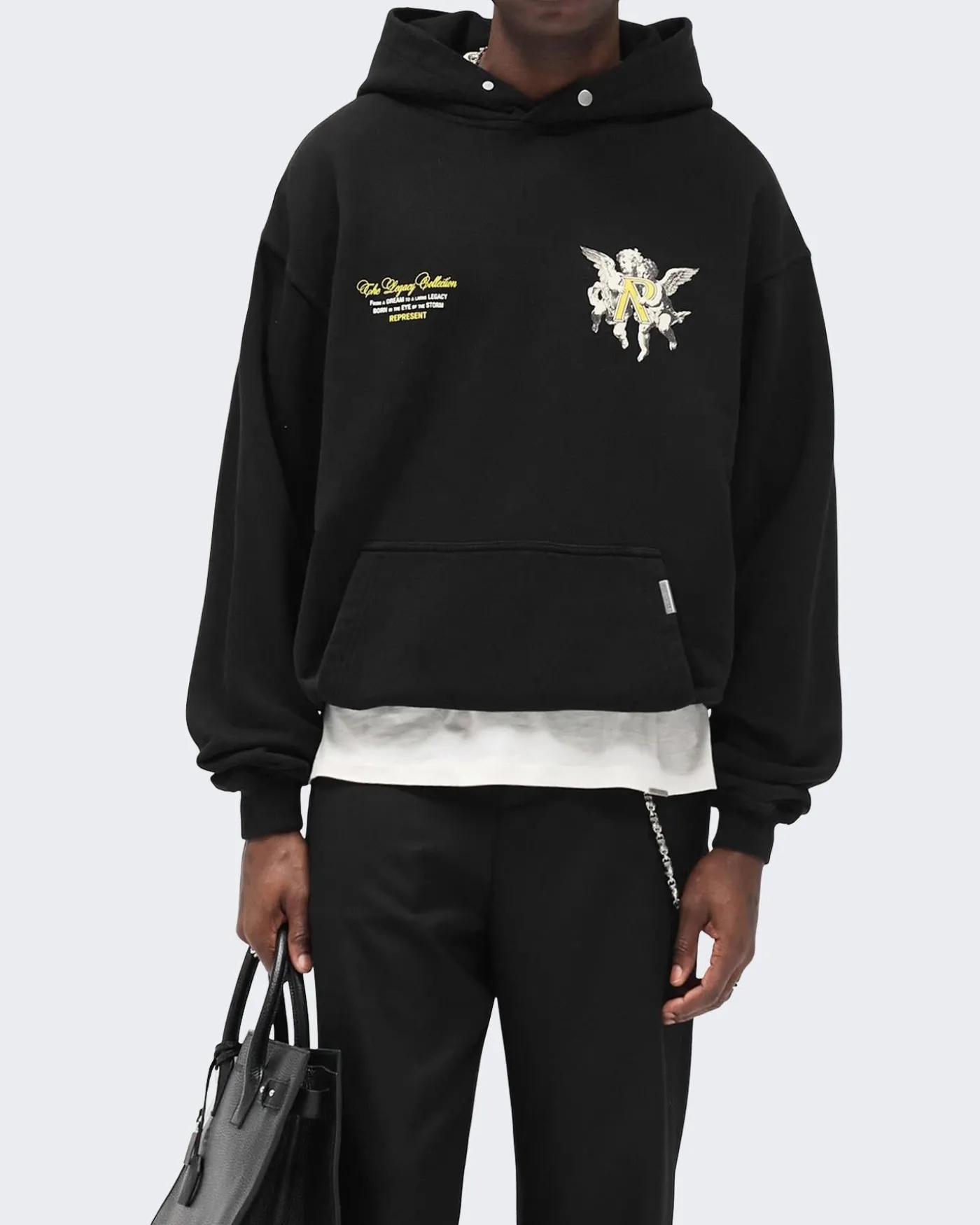 Heren Legacy Cherubs Hoodie Zwart