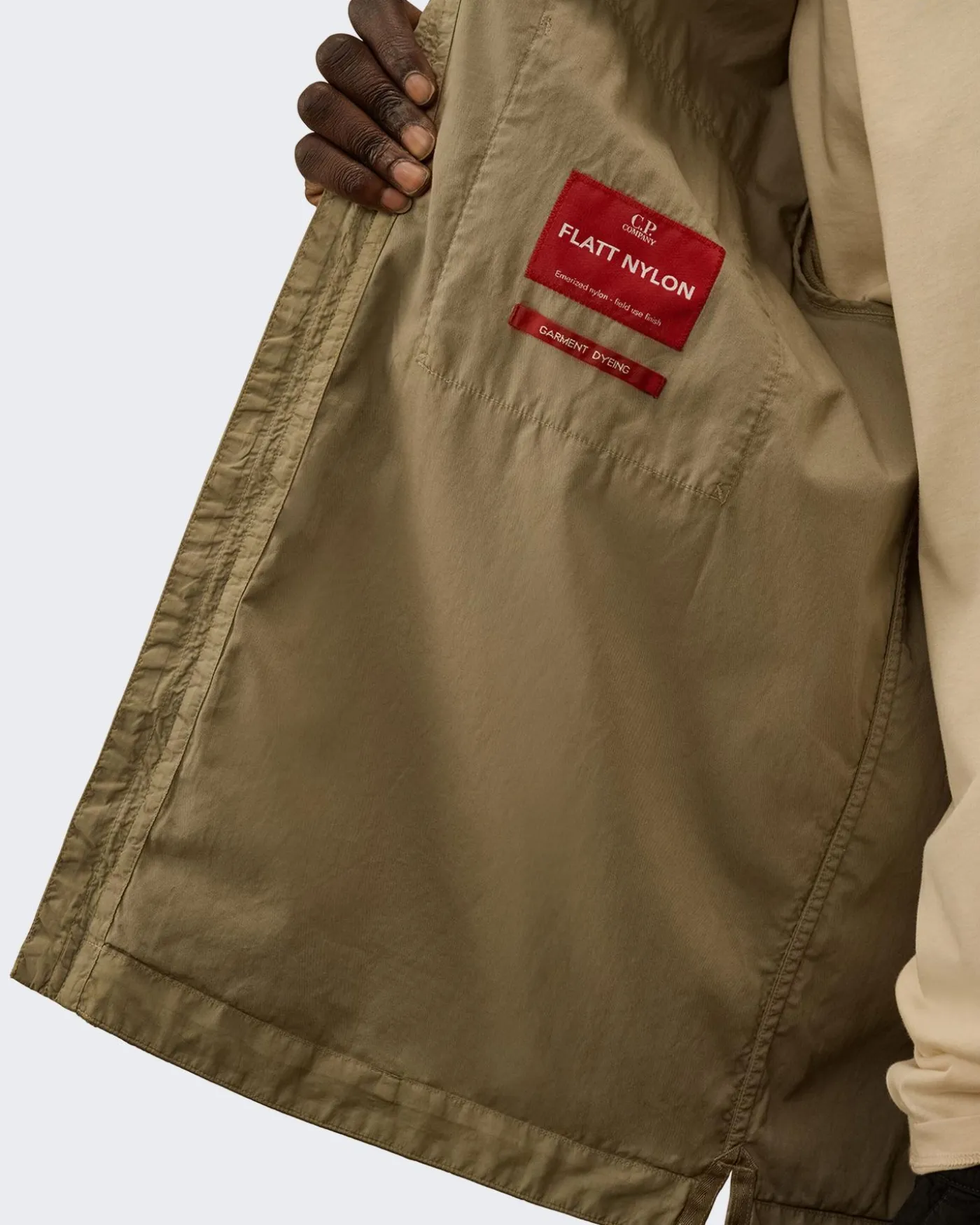 Heren Lens Zipped Overshirt Bruin
