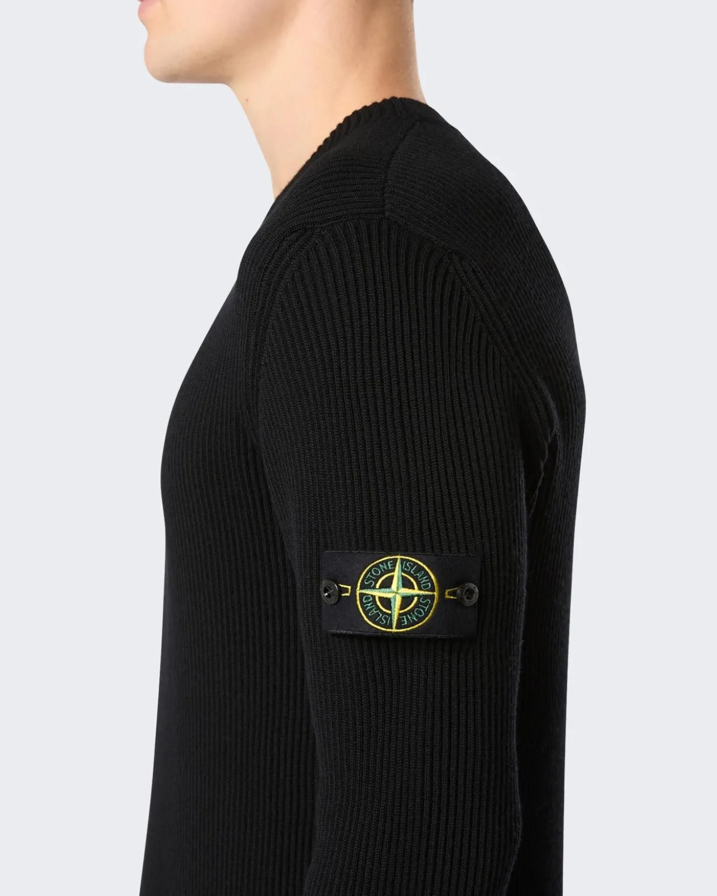 Heren Logo Patch Knitted Zwart