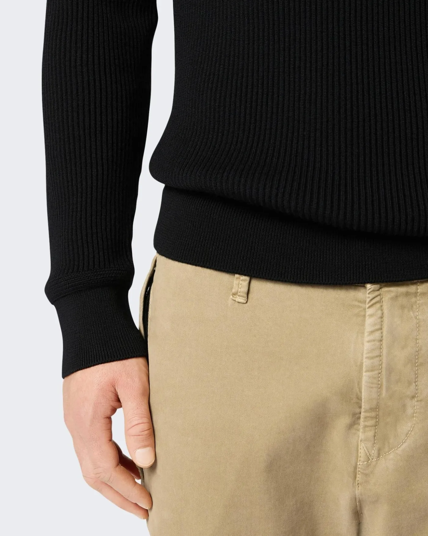 Heren Logo Patch Knitted Zwart