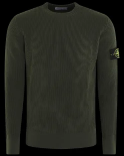 Heren Logo Patch Knitted Groen