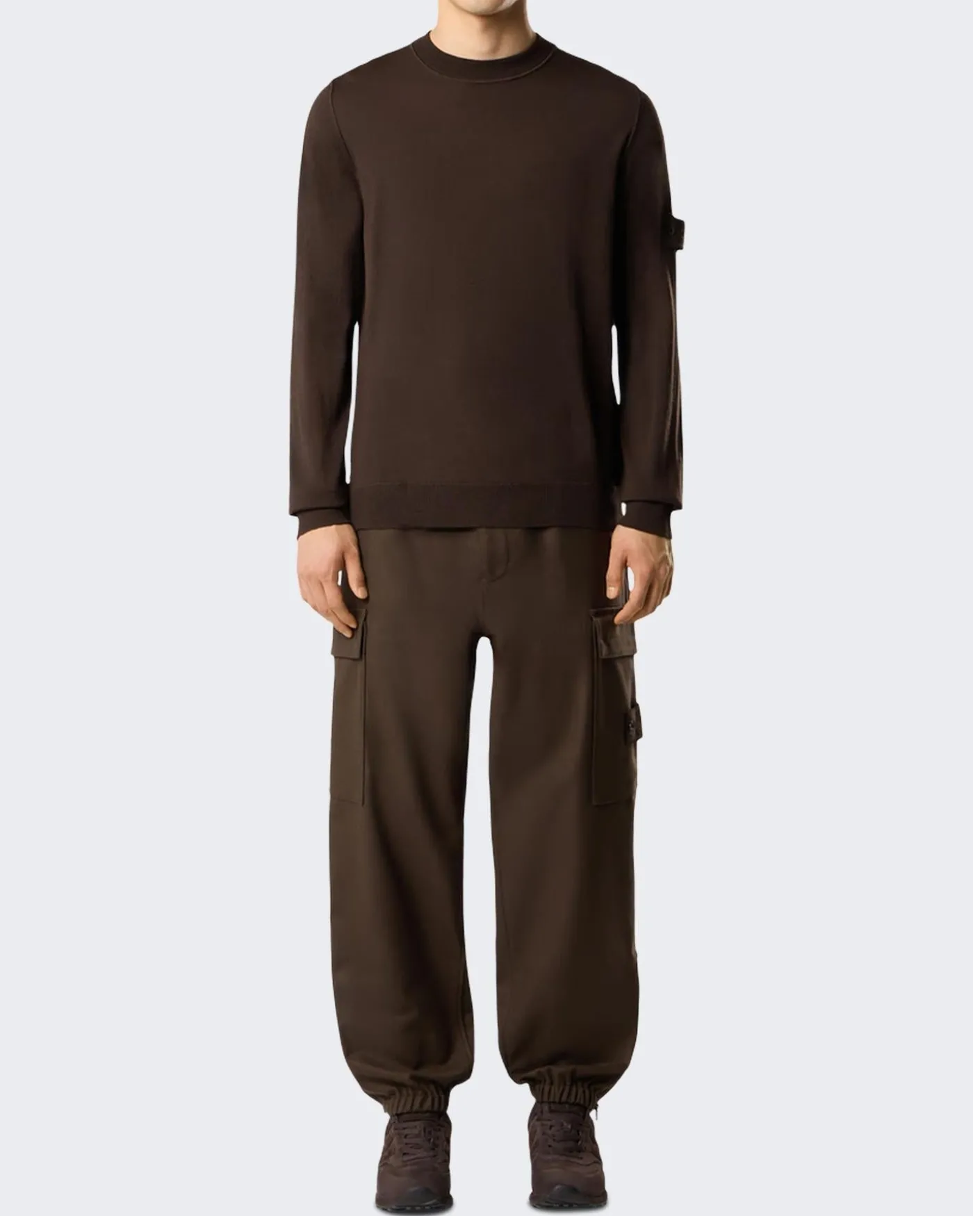 Heren Logo Patch Poloshirt Grijs