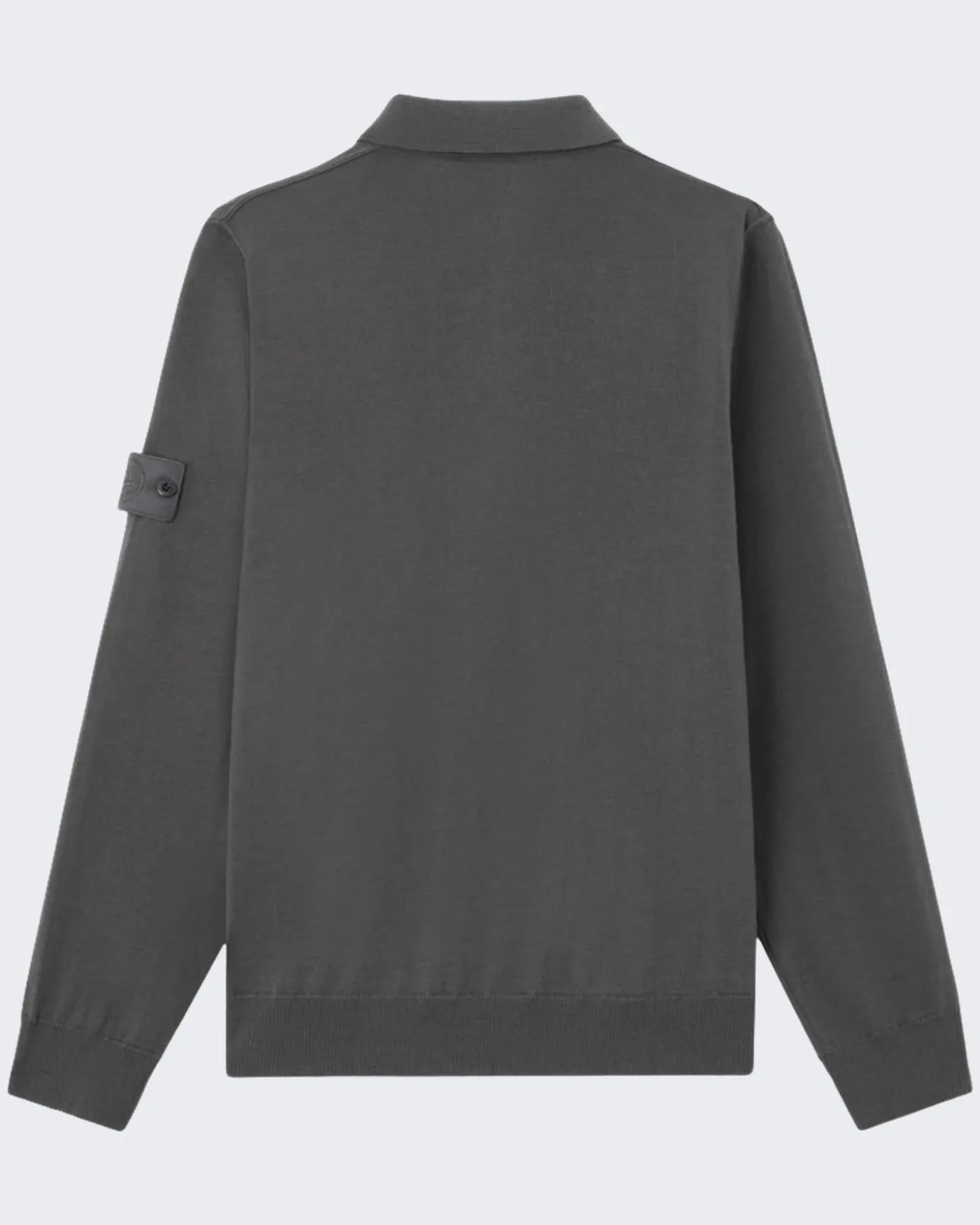 Heren Logo patch Poloshirt Grijs